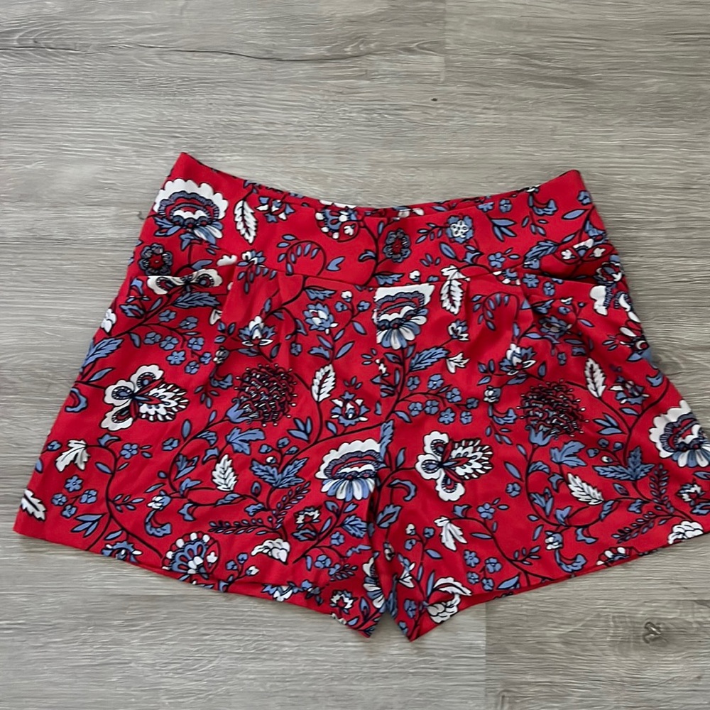Red flower pattern shorts from LOFT